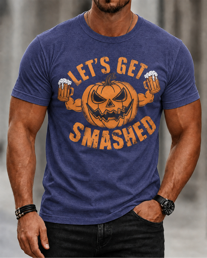 Alohadaddy Casual Retro Pumpkin Easter Crew neck T-shirt