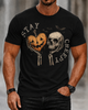 Retro Skull Halloween Pumpkin Print