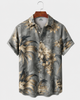 Alohadaddy® Men's Short-Sleeve Button-Down Shirt with Pocket Floral Print