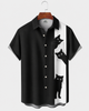 Alohadaddy® Men's Short-Sleeve Button-Down Shirt with Pocket Cat Print