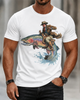 Alohadaddy Casual Crew neck Marine fish Print T-shirt