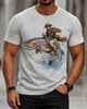 Alohadaddy Casual Crew neck Marine fish Print T-shirt