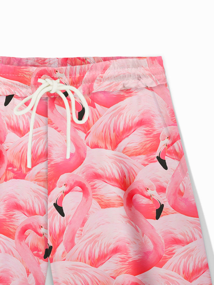 Alohadaddy Hawaiian Flamingo Print Men&