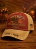 Alohadaddy® Men's Holiday American Alphabet Wash Age Embroidery Retro 3D Printed Baseball Cap