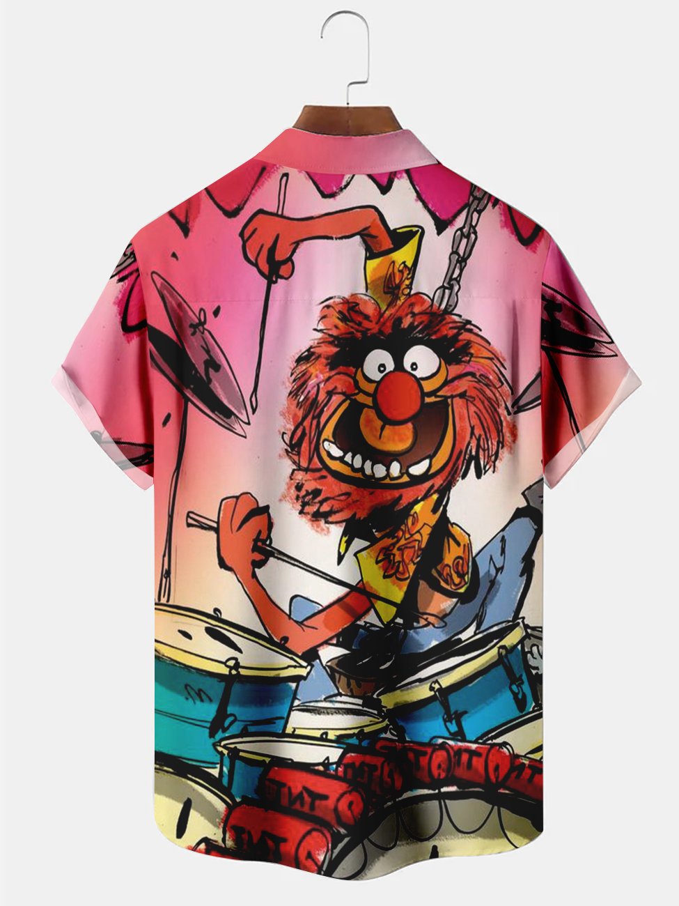 Alohadaddy Multicolor Animal Music Instrument Casual Plus Size Shirts