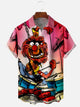 Alohadaddy Multicolor Animal Music Instrument Casual Plus Size Shirts