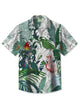 Alohadaddy plant flower summer flamingo casual vacation shirt