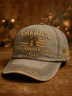 Alohadaddy® Men's Holiday American Alphabet Wash Age Embroidery Retro 3D Printed Baseball Cap