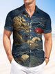 Alohadaddy Summer Beach Clouds Dragon Casual Vacation Shirt