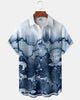 Alohadaddy® Casual Abstract Pattern Gradient Short-Sleeved Shirt