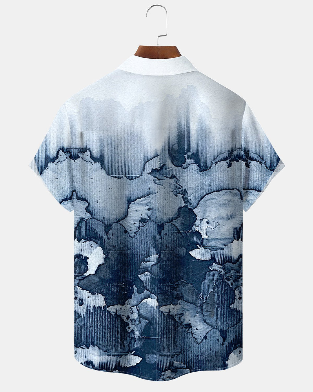 Alohadaddy® Casual Abstract Pattern Gradient Short-Sleeved Shirt