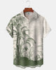 Alohadaddy® Men's Short-Sleeved Shirt With A Casual Tropical Plant Pattern
