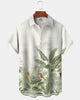Alohadaddy® Men's Short-Sleeved Shirt With A Casual Tropical Plant Parrot Pattern