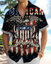Alohadaddy® Casual Retro Independence Day Men's Short-Sleeve Shirt