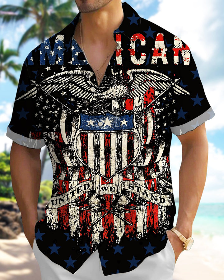 Alohadaddy® Casual Retro Independence Day Men&