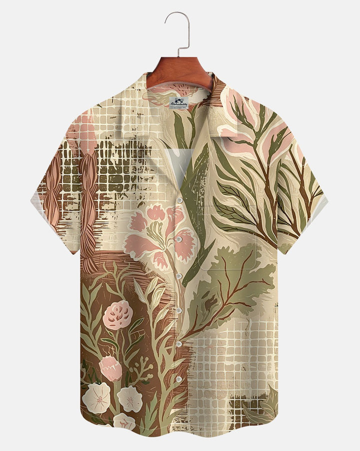 Alohadaddy® Casual Retro Print Floral Print Men&