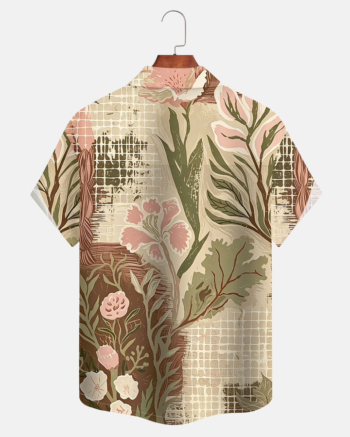 Alohadaddy® Casual Retro Print Floral Print Men&