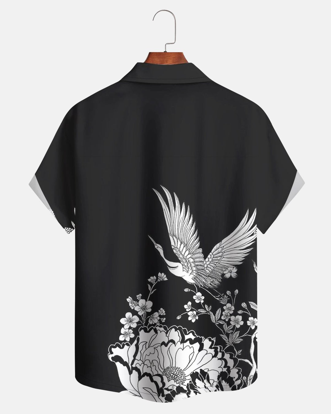 Alohadaddy® Casual Chinese Painting Style Crane And Flower Men&