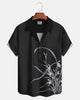 Alohadaddy® Casual Chinese Painting Orchid Pattern Men's Short-Sleeved Shirt