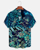 Alohadaddy® Men's Short-Sleeved Shirt With Floral And Leopard Print For A Casual Vacation