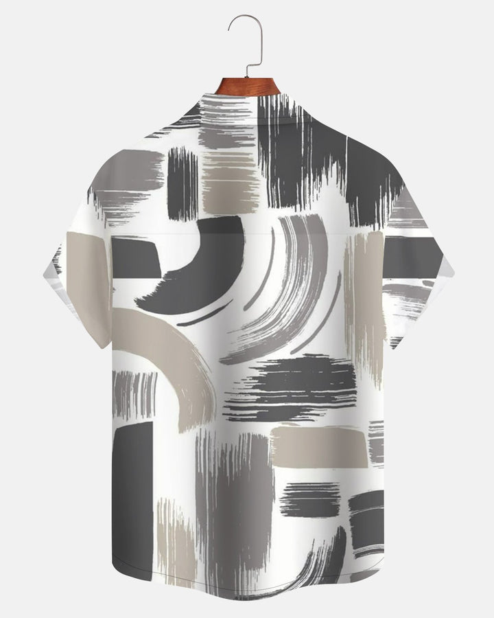 Alohadaddy® Casual Abstract Hand-Painted Pattern Men&