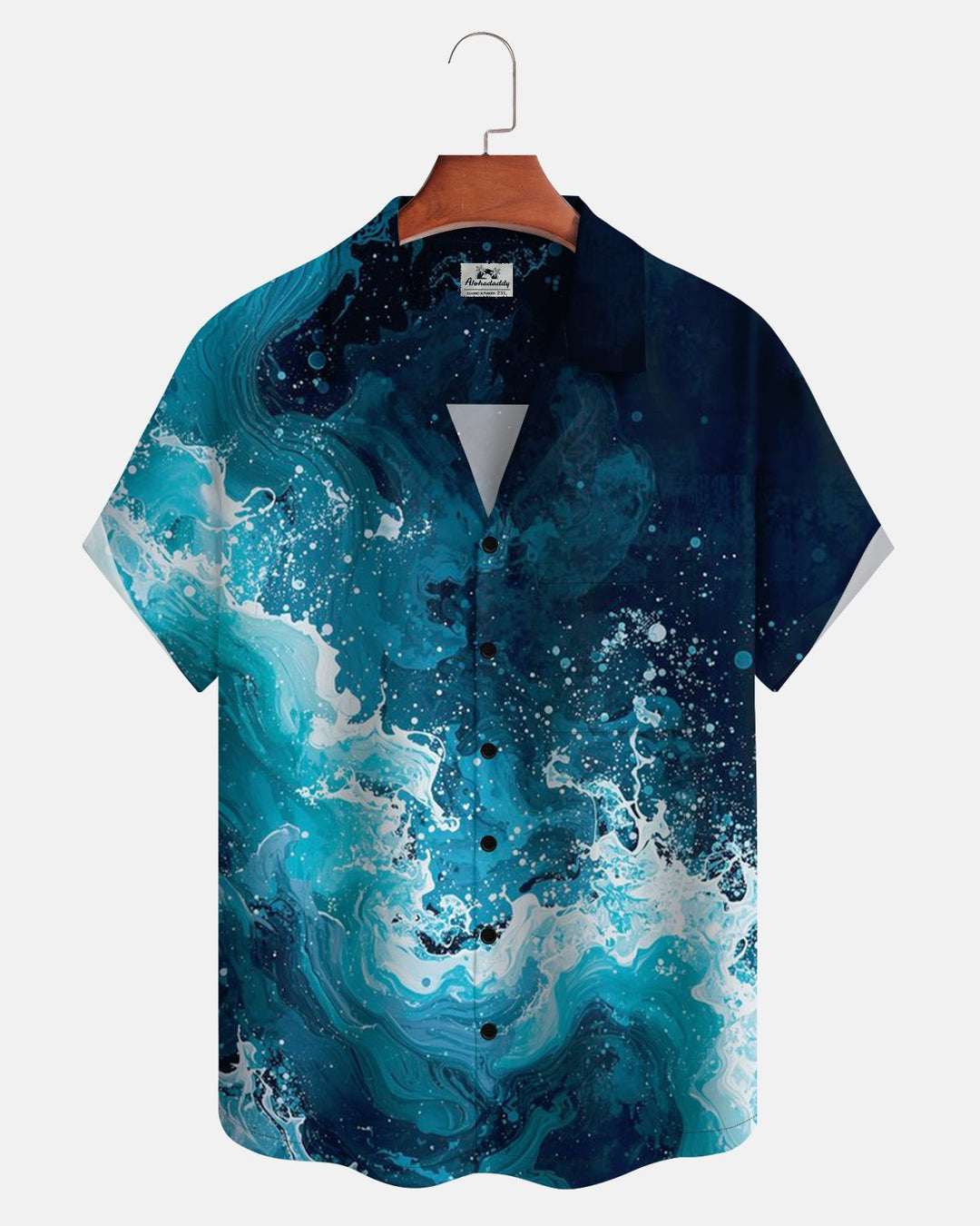 Alohadaddy® Casual Blue Wave Pattern Men&