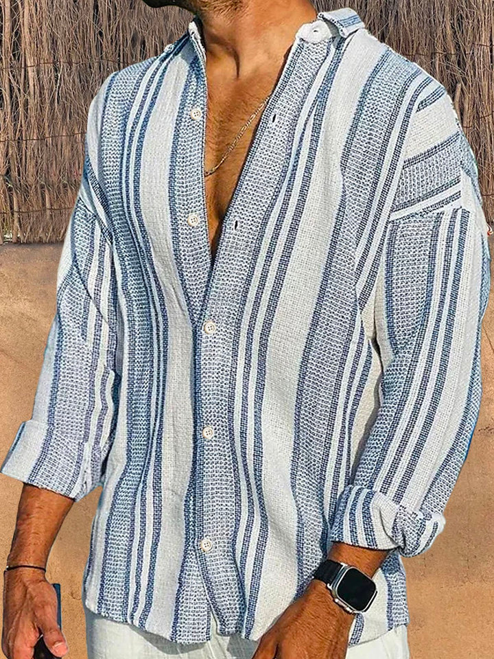Alohadaddy Casual Striped Print Men&