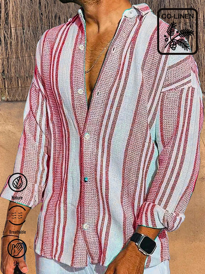 Alohadaddy Casual Striped Print Men&