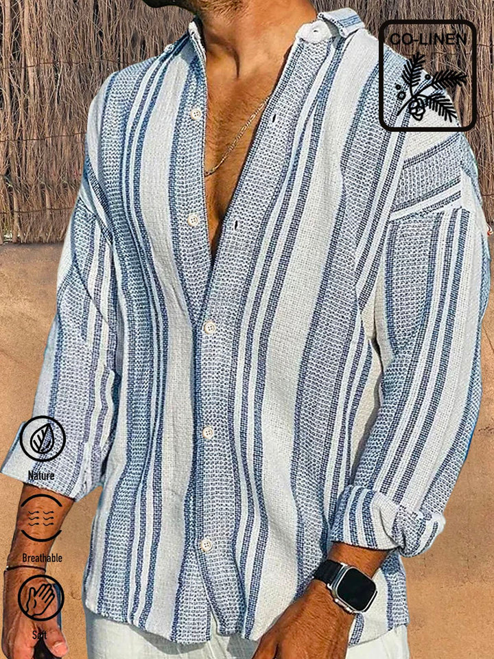 Alohadaddy Casual Striped Print Men&