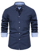 Alohadaddy® Business Slim Fit Shirt Men's Casual Versatile Fashion Solid Color Long Sleeve Shirt