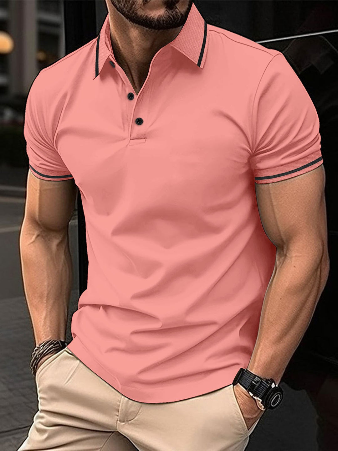Alohadaddy® Casual Stretch Striped Men&
