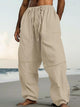 Alohadaddy® Casual Beach Straight Pants Solid Color Comfortable Daily Street Pants Big & Tall