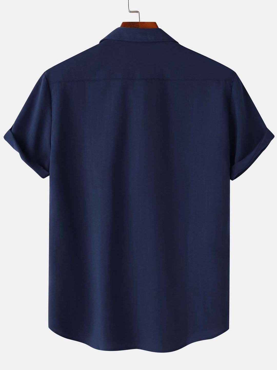 Alohadaddy® Casual Summer Lapel Solid Color Short Sleeve Button-Down Men&