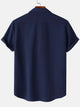 Alohadaddy® Casual Summer Lapel Solid Color Short Sleeve Button-Down Men's Basic Shirt