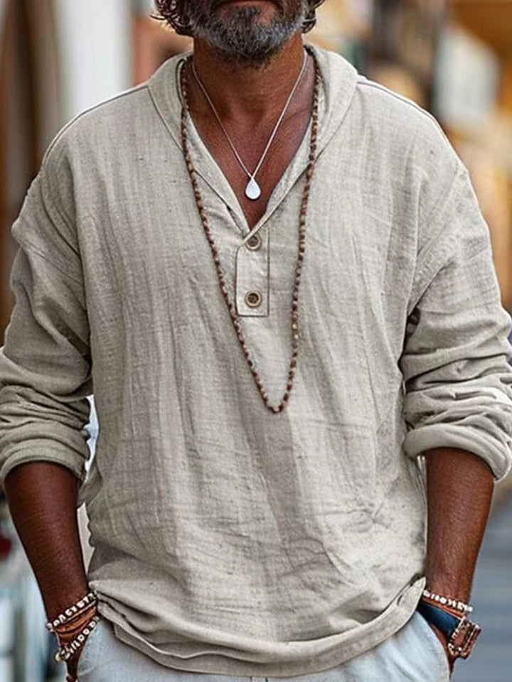 Alohadaddy® Vintage Cotton and Linen Moisture Wicking Versatile Chest Pocket Men&