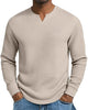 Alohadaddy® Casual Bottoming Shirt Slim Fit Men's Long Sleeve V-Neck Casual Top T-Shirt Big & Tall