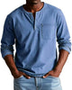 Alohadaddy® Men's Autumn and Winter Round Neck Long Sleeve Shirt Breathable Pullover Casual Long Sleeve Polo