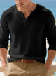 Alohadaddy® Casual American Autumn Men's Outdoor Casual Simple Loose Commuter Henry Shirt Long Sleeve Bottoming Shirt Men