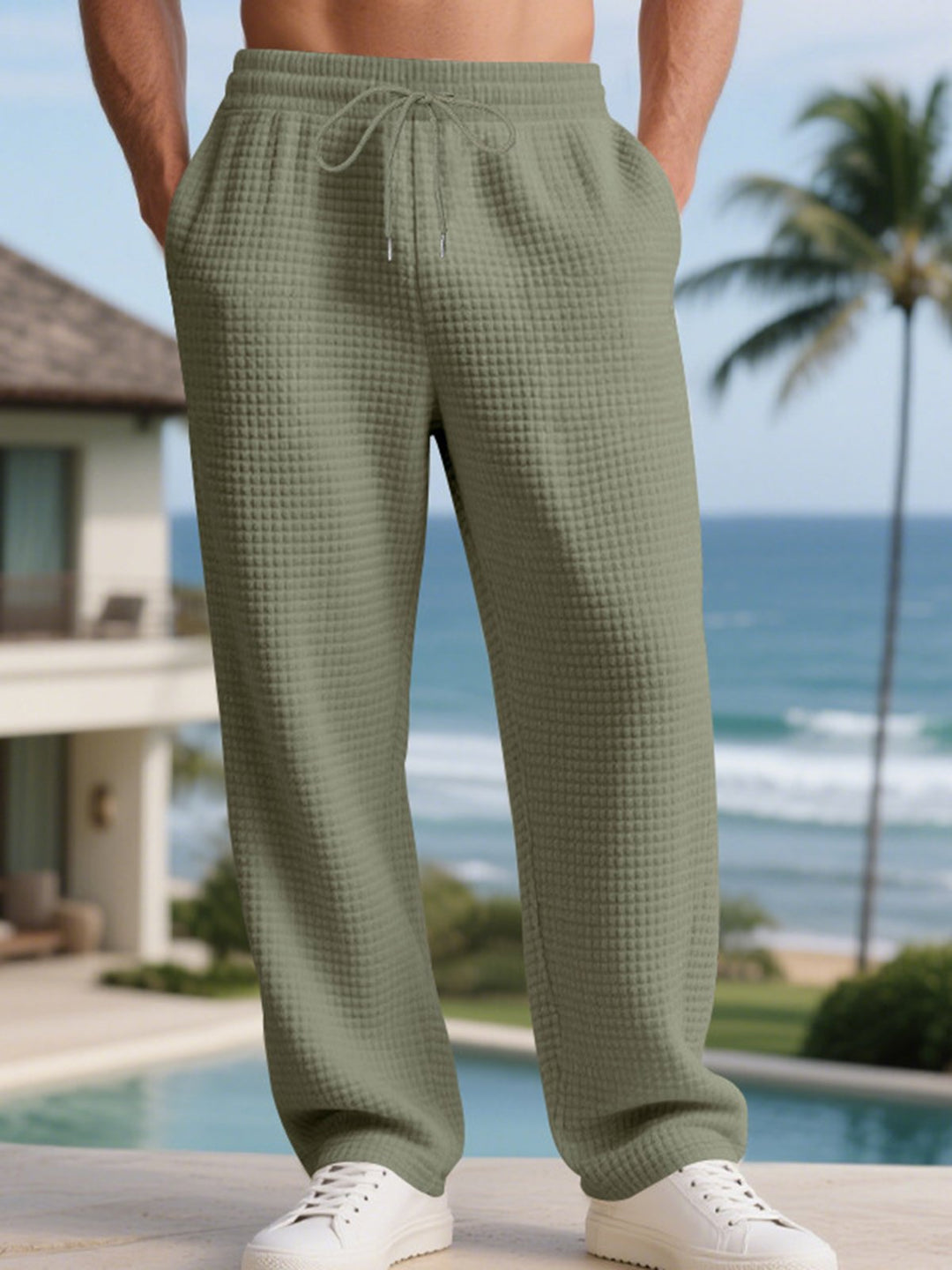 Alohadaddy® American Heavy Jacquard Small Check Loose Simple Commuter Men&