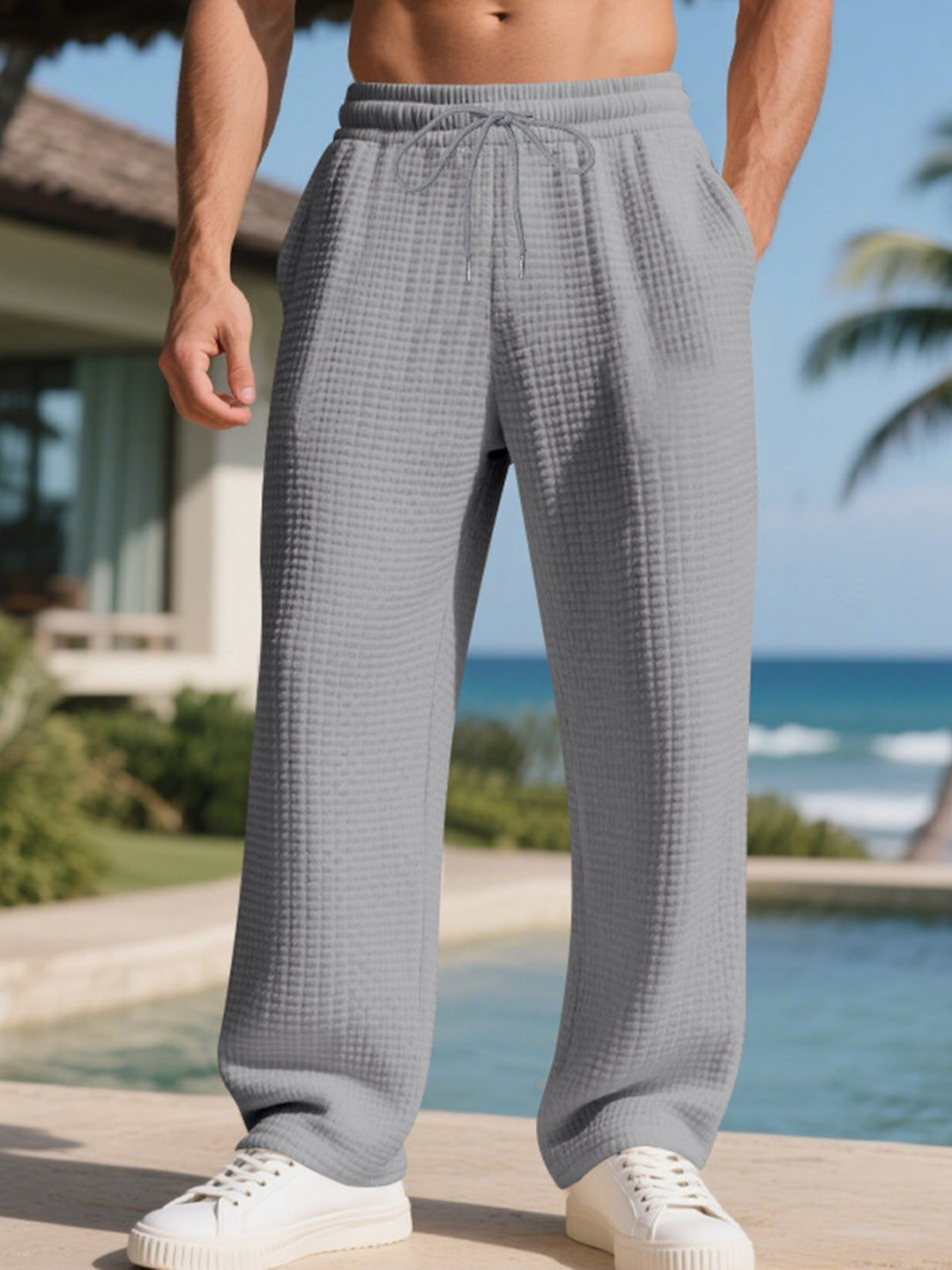 Alohadaddy® American Heavy Jacquard Small Check Loose Simple Commuter Men&