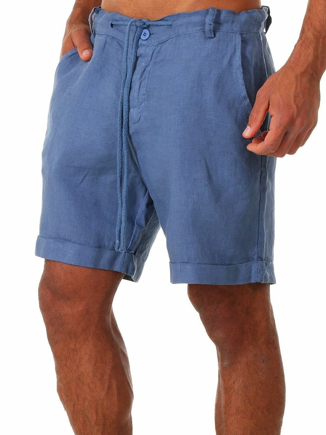 Alohadaddy® New Cotton and Linen Solid Color Lace-Up Sweatpants Men&