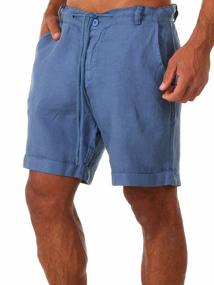 Alohadaddy® New Cotton and Linen Solid Color Lace-Up Sweatpants Men&