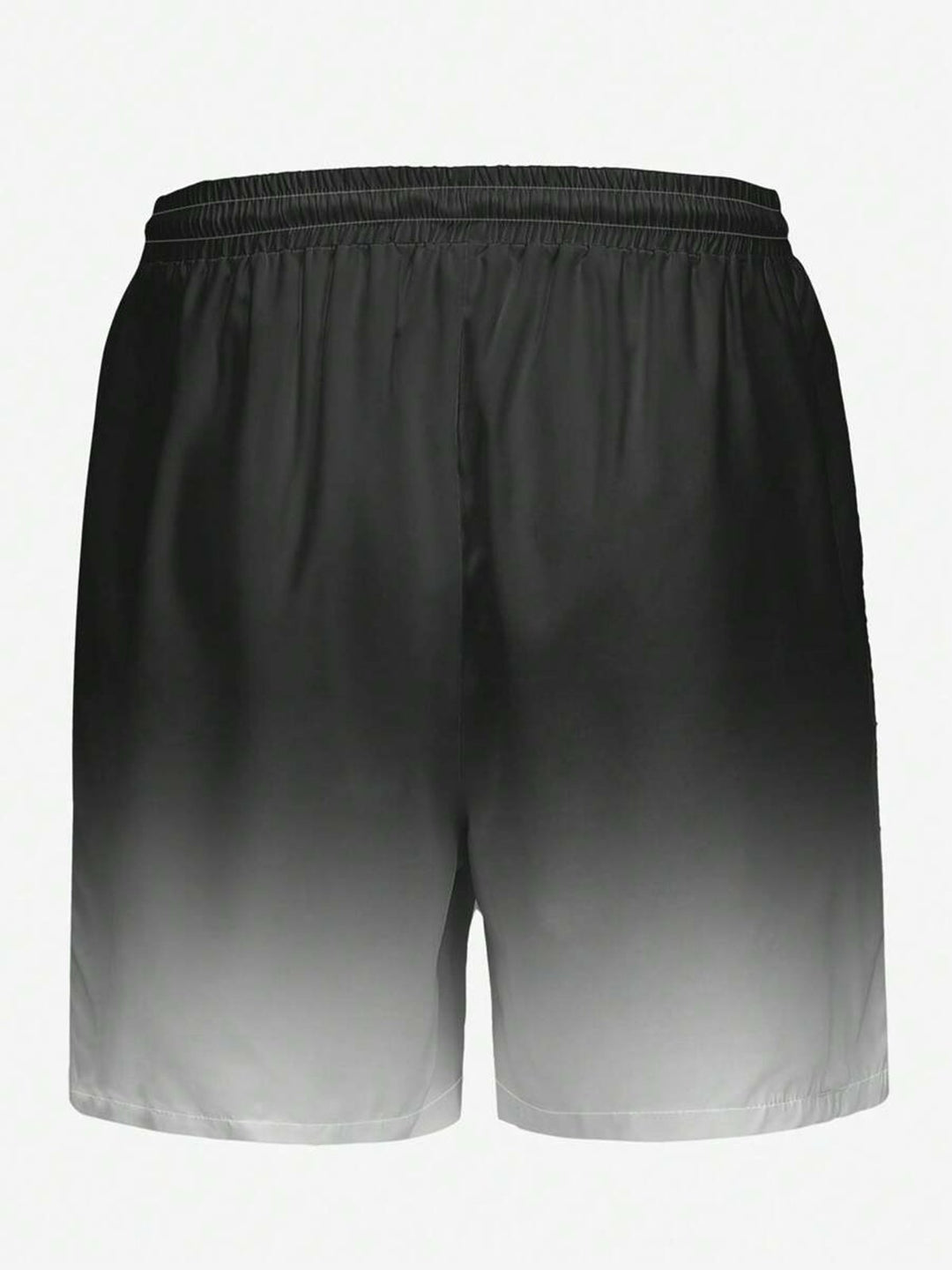 Alohadaddy® Fashion Loose Drawstring Beach Sports Shorts Black and White Gradient Big &amp; Tall