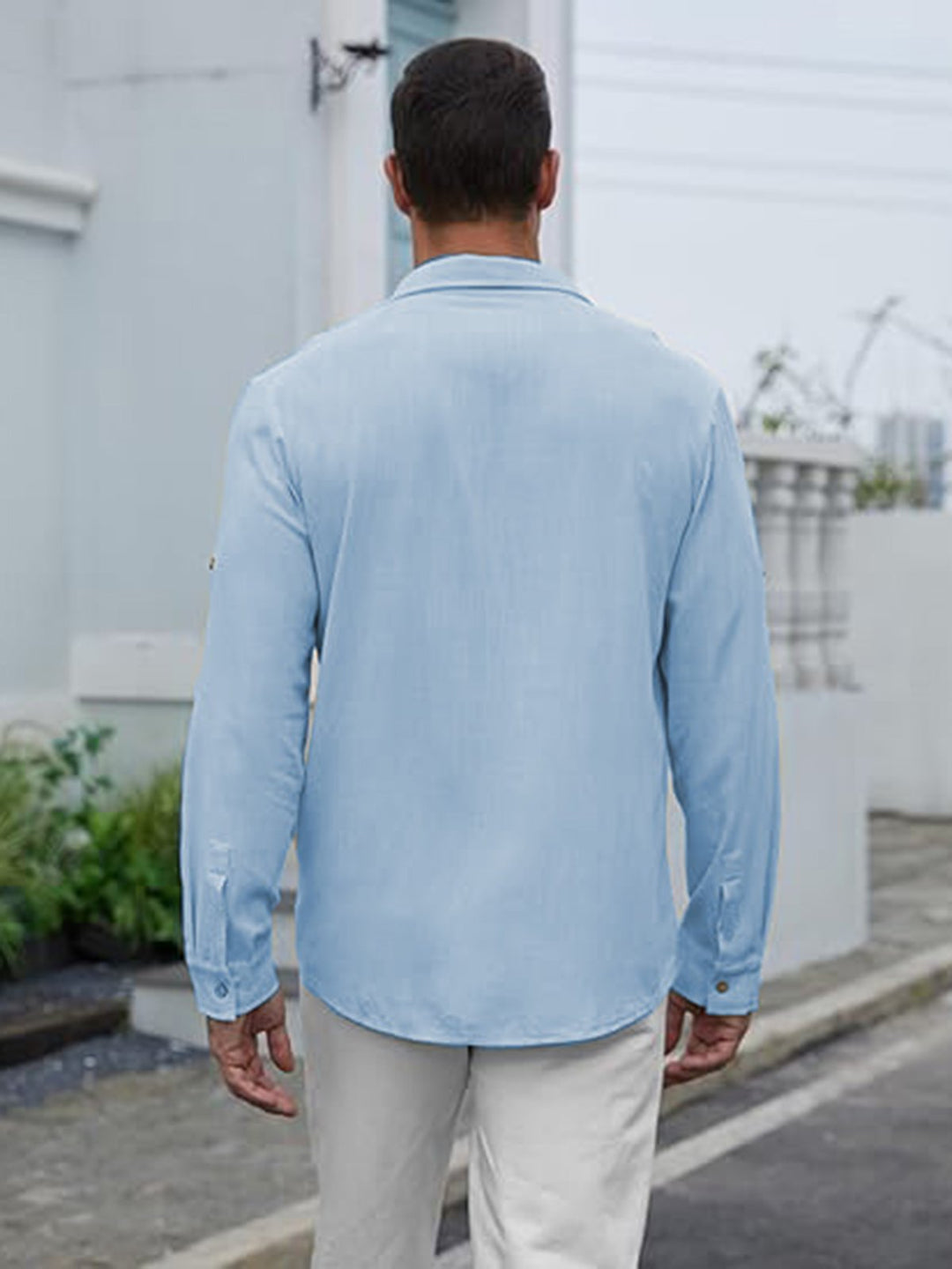 Alohadaddy® Casual Solid Color Versatile Trendy Chest Pocket Men&