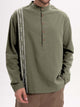 Alohadaddy® Casual Print Long Sleeve Cotton and Linen Versatile Light Mature Style Polo Shirt