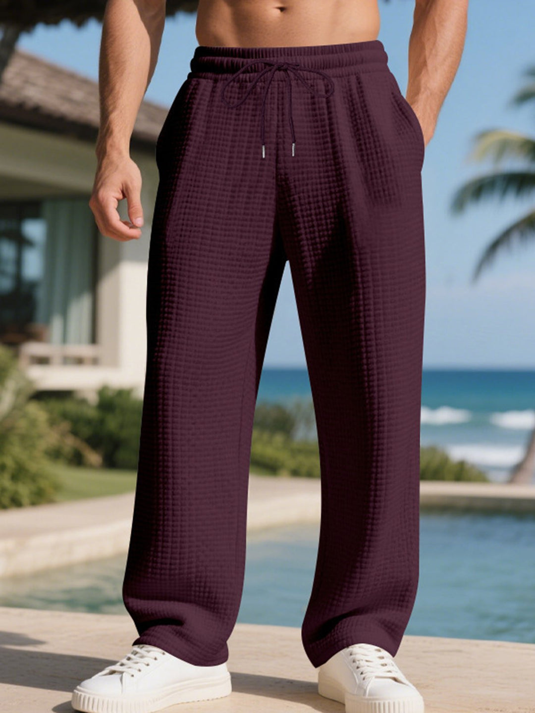 Alohadaddy® American Heavy Jacquard Small Check Loose Simple Commuter Men&