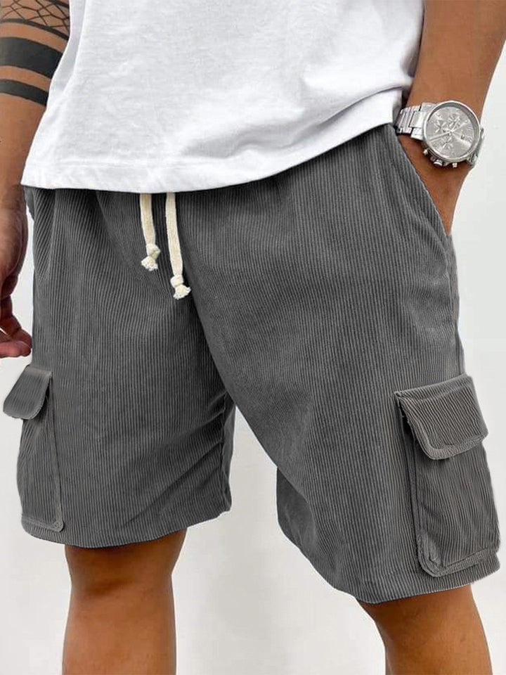 Alohadaddy® Casual Basics Cargo Pockets Pitted Textured Fabric Men&