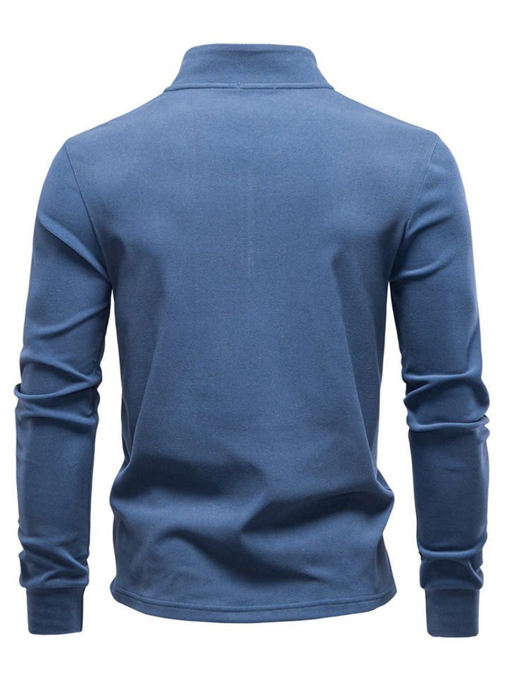 Alohadaddy® Autumn/Winter Stand Collar Long Sleeve German Fleece Warm Bottoming Shirt European Men&