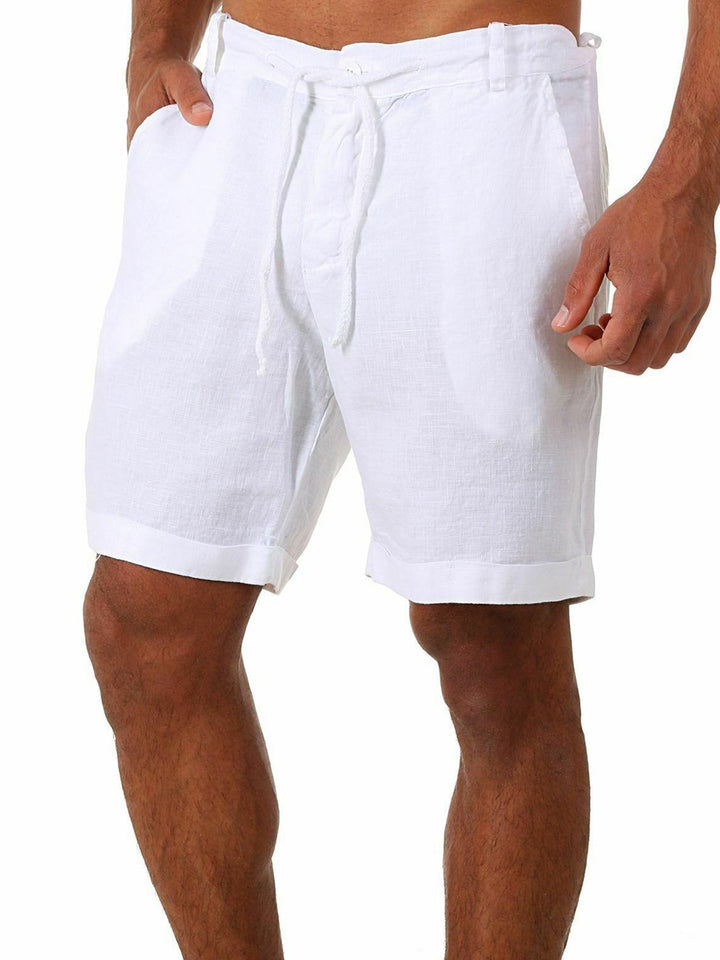 Alohadaddy® New Cotton and Linen Solid Color Lace-Up Sweatpants Men&