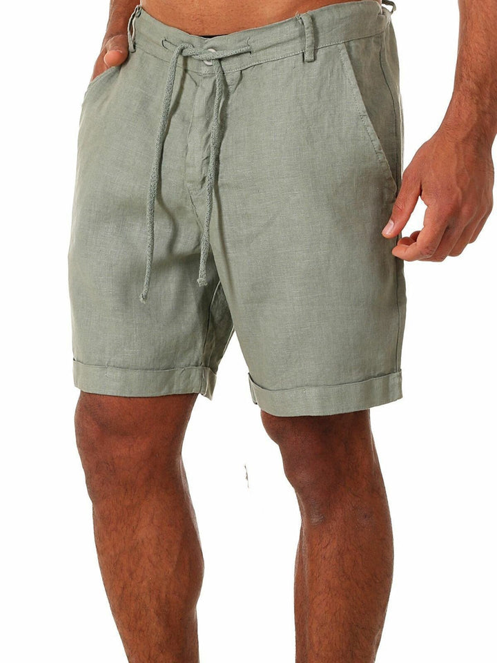 Alohadaddy® New Cotton and Linen Solid Color Lace-Up Sweatpants Men&